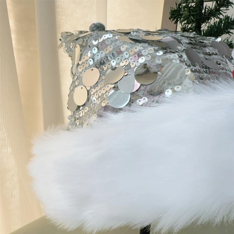 Christmas Hats for Holiday Celebration Festival Props Hat All Age Small Large Sequined Santa Caps Party Gathering Headwear