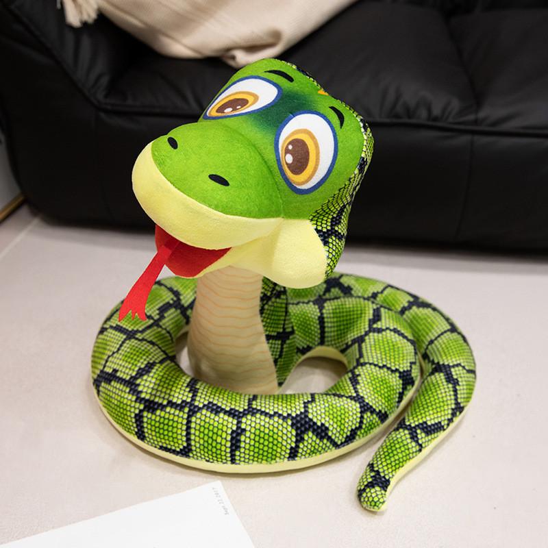 

Simulation Plush Snake Toy Soft Stuffed Animal Doll Children Holiday Gift 25CM