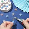 DanLingJewelry 30Pcs Random Flower Connector Charms Enamel Flower Charms with Double Loops for Jewelry Bracelets Making