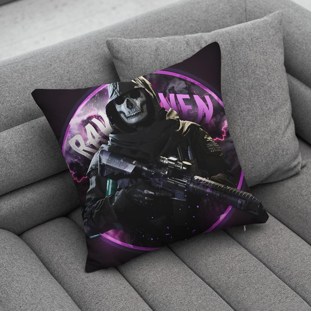 CCallOf DDuty GhostS Pillow Case Soft Cushion Cases for Farmhouse Sofa Decor Home Decorations and Protector