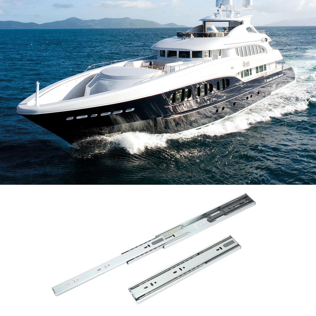2 Pcs Drawer Slides 12in 30KG Load Capacity Ball Bearing Cabinet Rails Tool for RVs Yachts Home Use