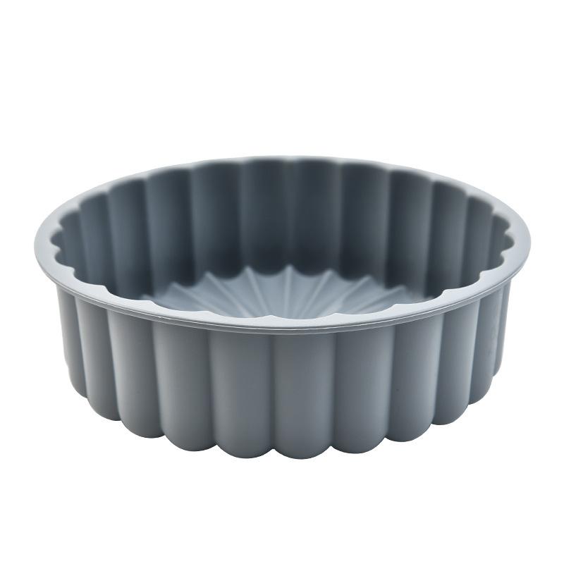 

10-дюймова силіконова форма для торта Багатофункціональна кругла стійка до високих температур DIY Форма для випічки Стійкі силіконові інструменти для форм для торта сірий