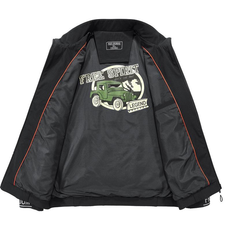 Herren Frühling und Herbst Neue Lässige Lockere Übergröße Jacke