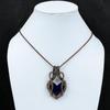 Heart Shaped Blue Flash Labradorite Gemstone Copper Wire Wrapped Handmade Jewelry Pendant