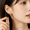 Versatile Zirconium Titanium Steel Cross Stud Earrings - Classic and Fashionable Style
