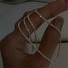 Popular Silver Colour Sparkling Clavicle Chain Choker Necklace For Women Fashion Fine Jewelry Party Gifts