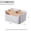 Multipurpose Desktop Storage Box Tv Remote Holder Wooden Table Organizer For Bedroom Living Room Household Detachable Partition