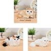 Cartoon Simulation Cat Doll Cozy Fluffy Desktop Decoration Realistic Kitten Decoration  Collectible