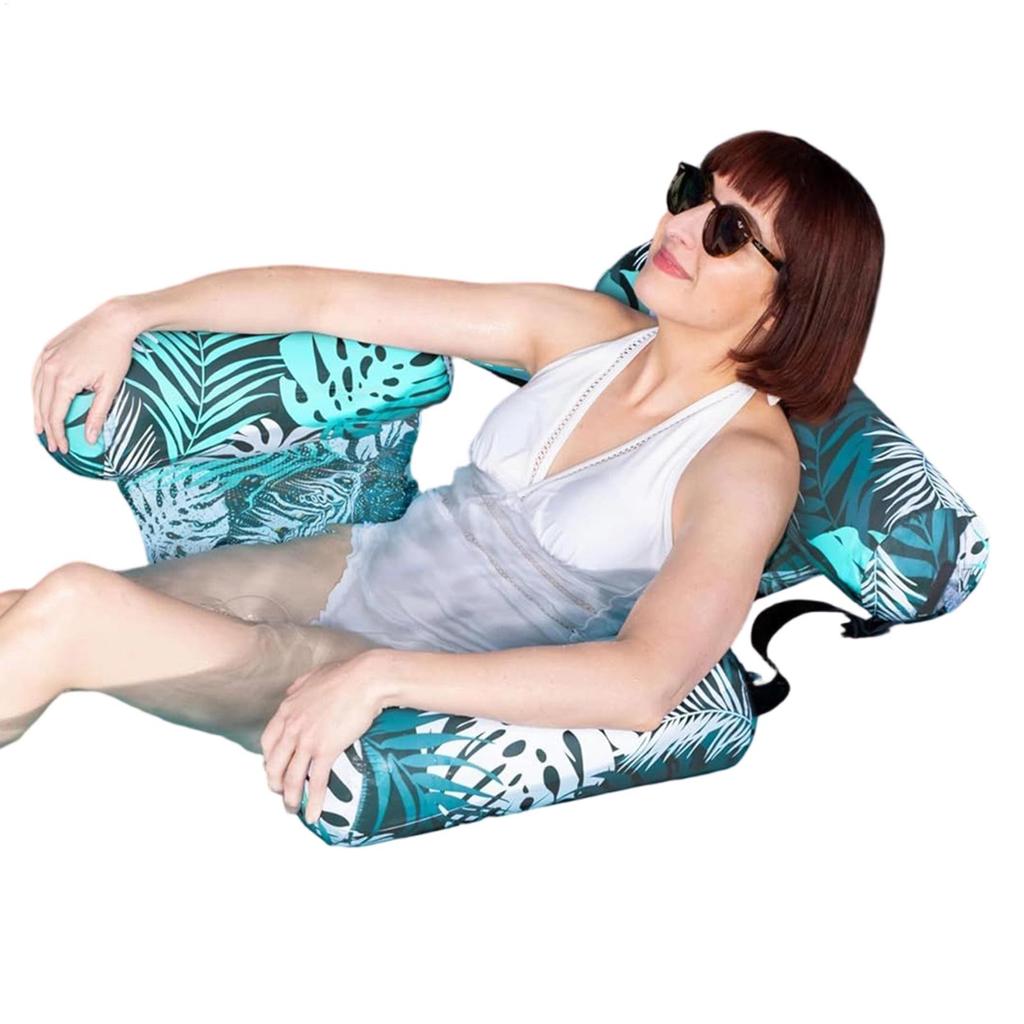 PVC Inflatable Floating Lounger for Adult,Portable Pool Float Chair,Foldable Recliner for Swimming Pool,Lake,Beach Summer