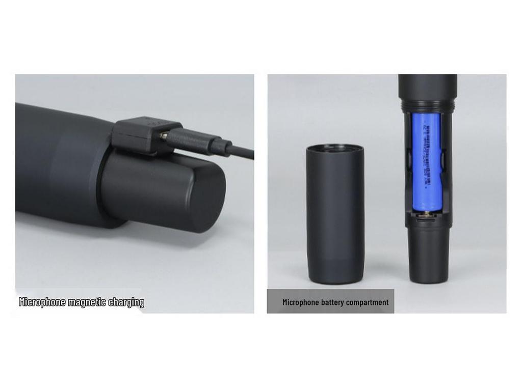 Professional Wireless Dynamic Microphone with Magnetic Charging Base