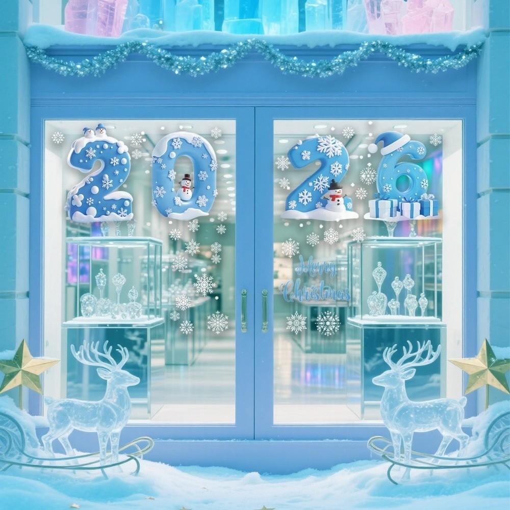 Statická přilnavá vánoční skleněná nálepka Skleněná nálepka Statické nálepky Vánoční okenní nálepky Okenní dekorace