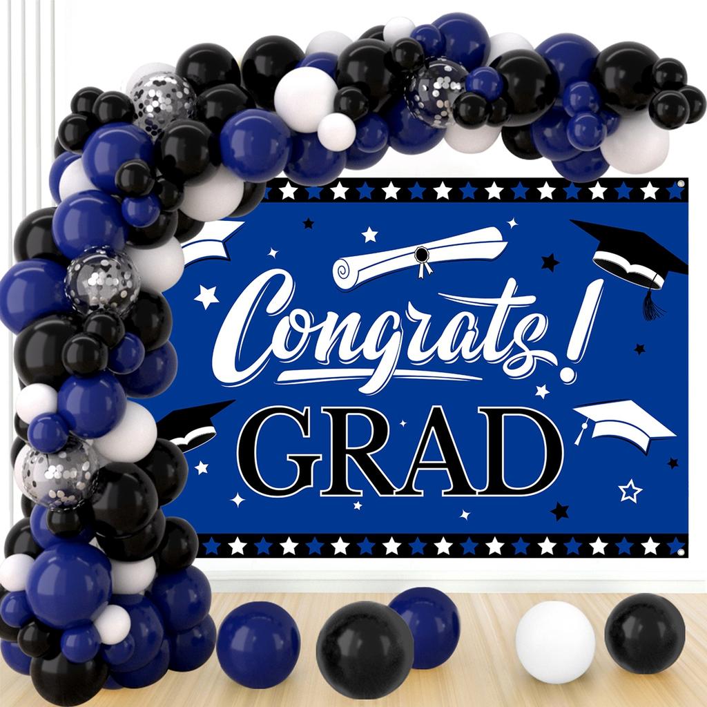 Class of 2025 Graduation Balloon Graduation Backdrop Dark Blue Balloon Garland Graduation Party Supplies Graduation Season Decor