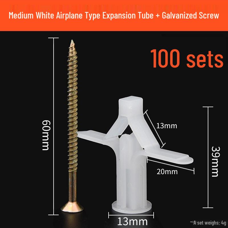 Gypsum Board Self-Tapping Expansion Screw and Plug Set