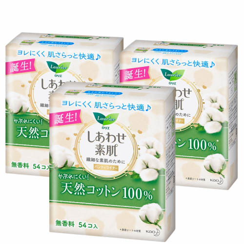 

Оптовая закупка: Ежедневные прокладки Laurier Shiawase Suhada, Натуральный хлопок, 54 шт. х 3 упаковки (162 штуки)