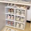 3 Layer Integrated Shoe Storage Boxes Home Organizer Folding Plastic Transparent Storage Shoe Wall Foldable Sneaker Rack Cabinet