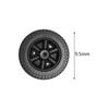 2Pcs BBQ Grill Wheel with Cover Dustproof Easy to Install Replacement 6 inch Universal Wheel for Garden Most Grills Accessories