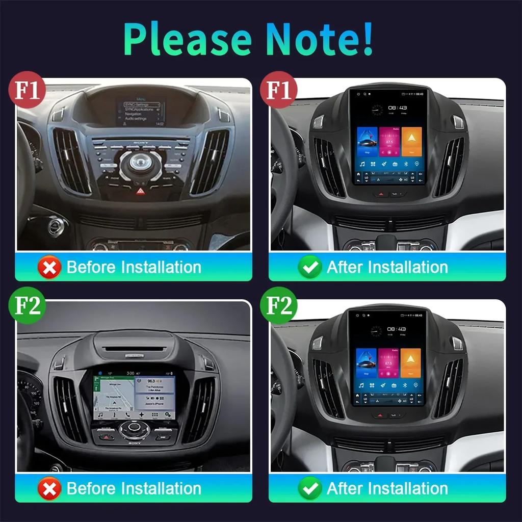 9.7inch Android Car Stereo Radio Multimedia Video Player For Ford Kuga 2 Escape 3 2012-2019 Navigation Carplay Automotive Screen