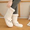 Embroidery Thick Thermal Socks Cartoon Animal Graphic Socks Kawaii Winter Floor Socks  Indoor