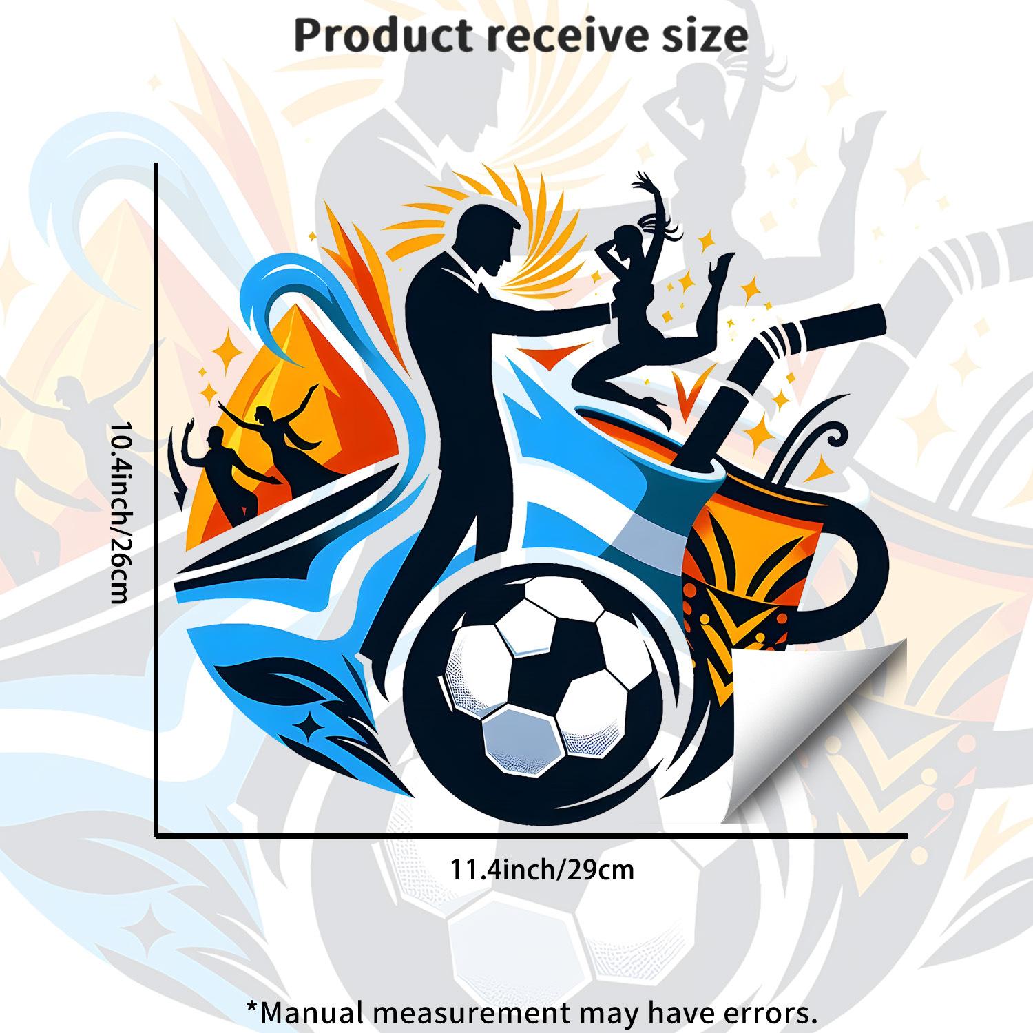 

Creative Football Party Static Cling Wall Sticker for Kids Room Bedroom Living Room Home Wall Decor 29x26cm разноцветный
