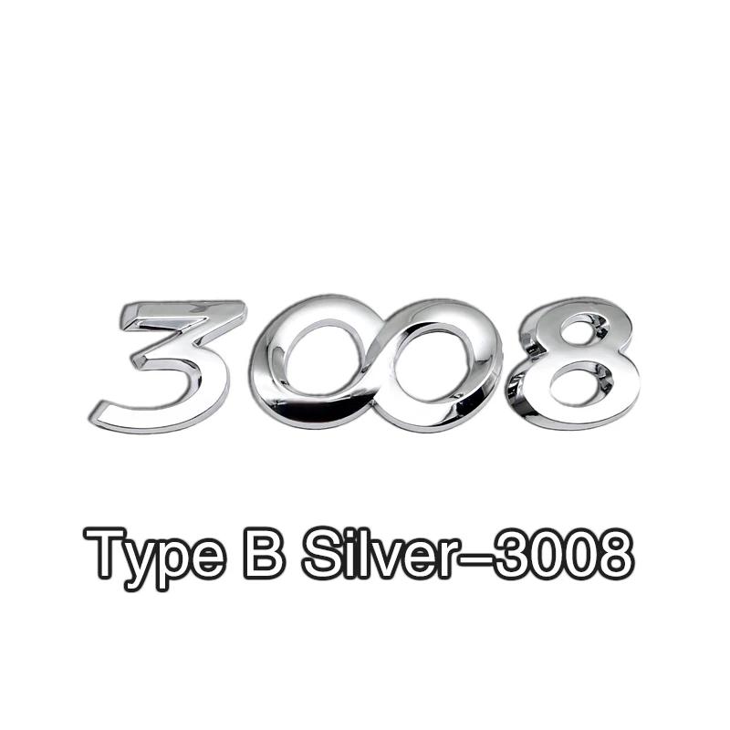 2026 Adesivo Auto Caldo 1 PZ Adesivo Auto in ABS Alta Qualità Stemmino Logo Bagagliaio Adesivo Numero per Peugeot 3008 4008 4008 5008 508L Acc