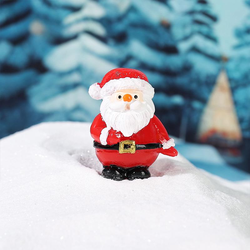 Creative Christmas Ornament Gift Bag with Reindeer, Snowman & Santa Claus Decorations for Micro Landscape Scenes