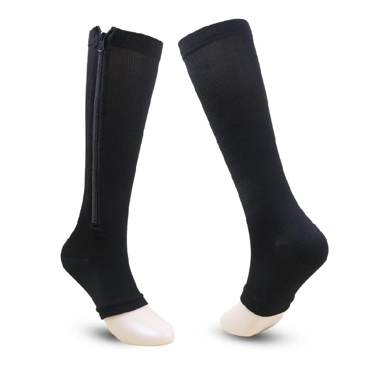15-20mmHg Zip Socks Zippr Compression Socks for Women and Men Toeless Calf Socks