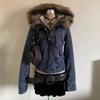Winter American Vintage Fashion Harajuku Hooded Jacket Women Slim Brown Fur Collar Short Coat Casual Streetwear Chic Outerwear