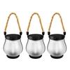 1/2/3Pcs Flickering Flame Solar Lantern Two Lighting Modes Dual Charging Outdoor Waterproof Hanging Lantern LED Solar Lamp