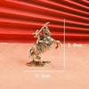 1Pcs Vintage Strong Men Warrior Ornament Copper European Beautiful Knight Model Miniatures Figurine Desktop Decoration