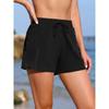 CHARMLEAKS Swim Shorts Women High Waisted Swim Bottom Tummy Control Board Shorts with Pockets Liner