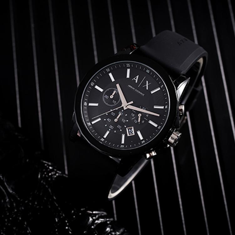 Armani Exchange AE Darth Vader Wrist Watch Quartz Movement Silicone Strap Black Dial Men's Watches AX1326
