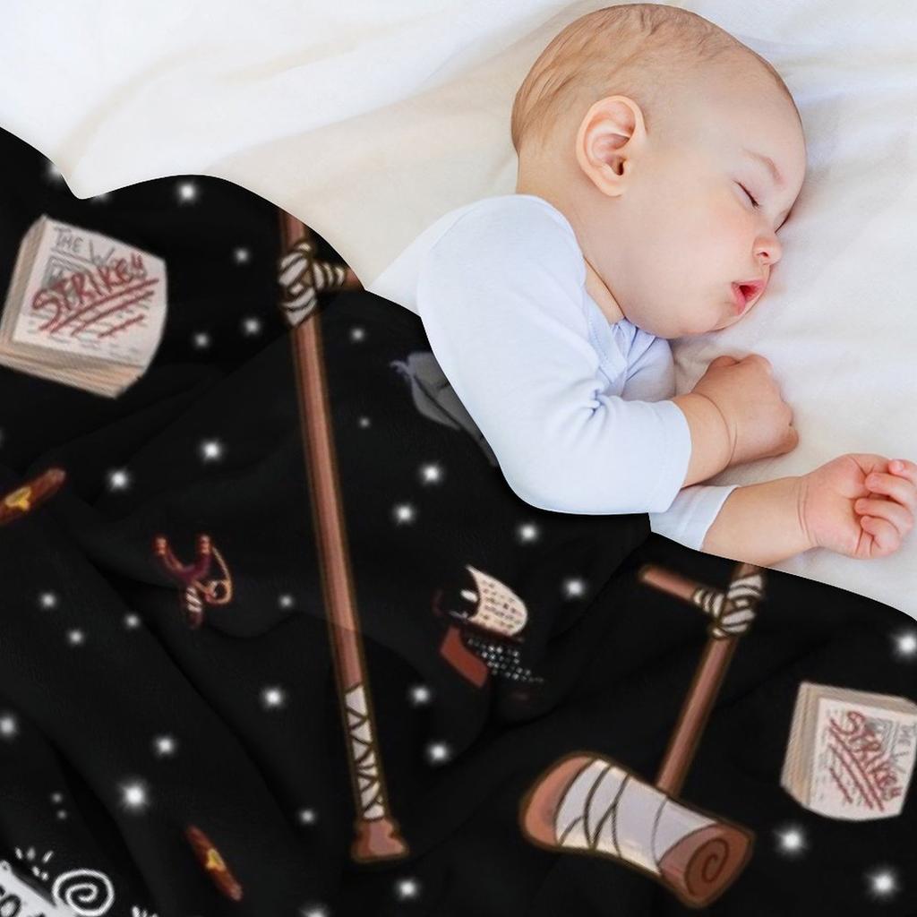 Newsies Forever (black) Throw Blanket Flannel Fabric Baby Personalized Gift Moving Blankets