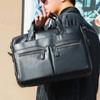2026 Men Top Grain Leather Handbag, Business Laptop Briefcase, Genuine Leather Men Business Hand Carry Bag