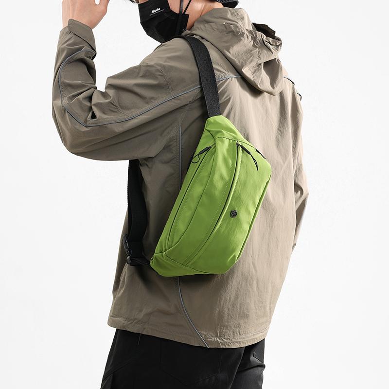 Cycling Chest Bag Solid Color Waist Bag Outdoor Large Capacity Crossbody Bag