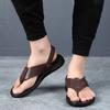 Herren Leder Hausschuhe 2024 Sommer Luxus Marke Männer Flip-Flops Indoor Outdoor Soft Beach Dual Zweck Casual Schuhe Größe 38-44