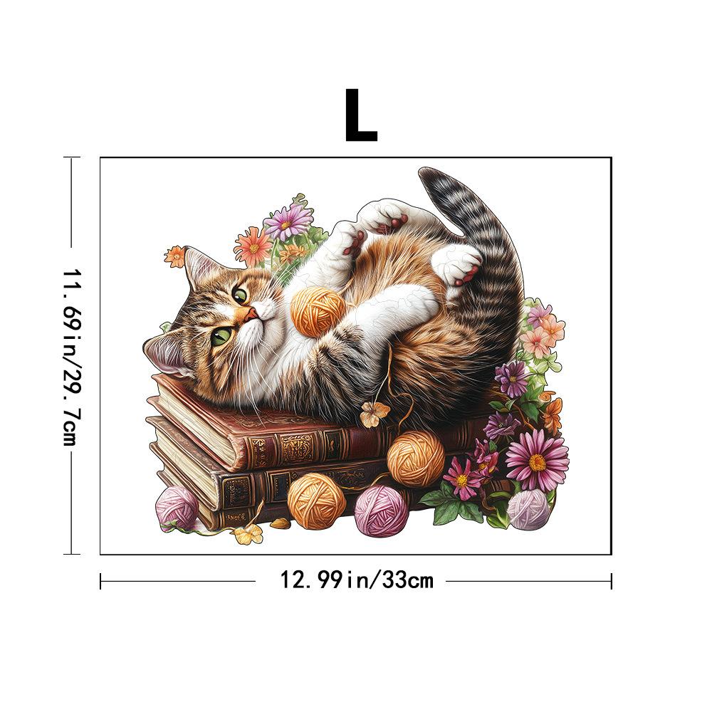 Horse Head With Flowers Wooden Puzzle Irregular Animal Shape Block Flat Wooden Puzzle