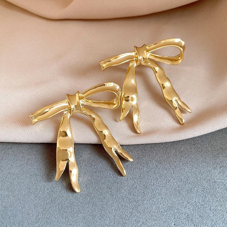Bow Pendant Earrings Vintage Elegant Women Jewelry