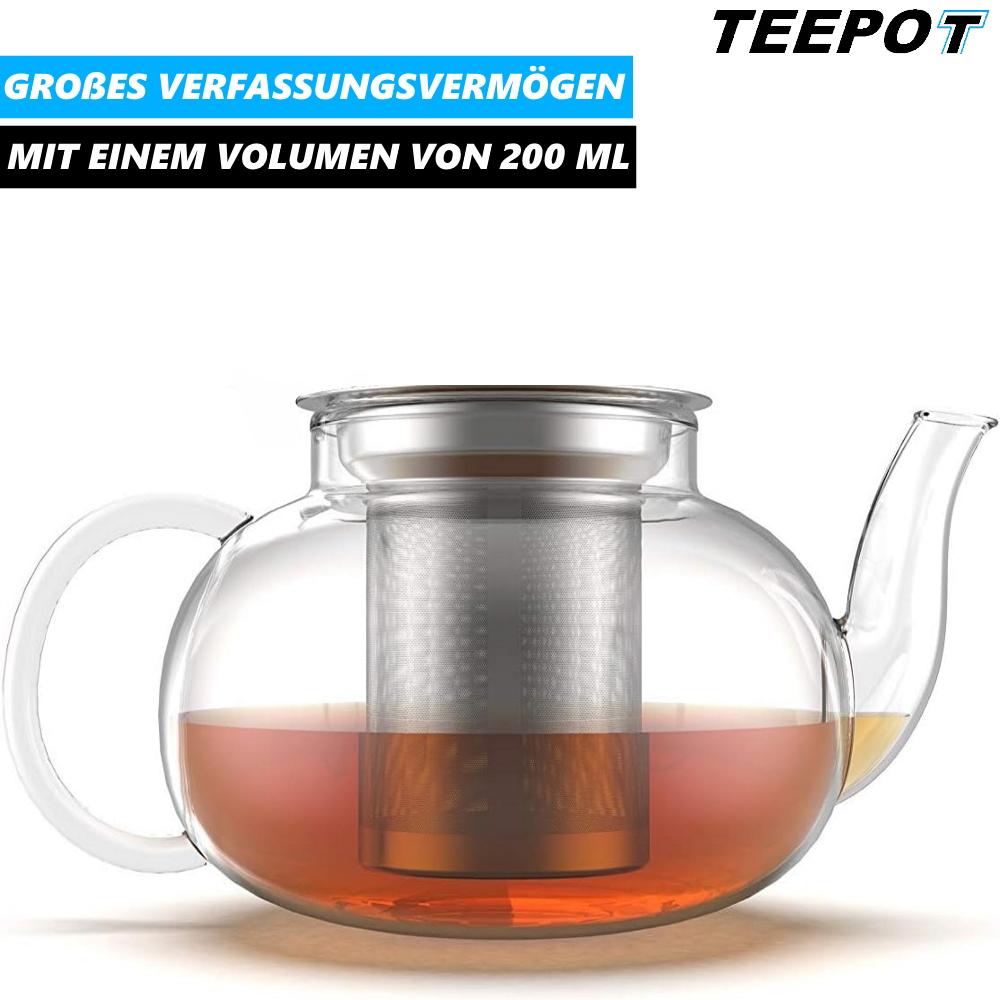 TEEPOT Teapot with Strainer Insert Glass Jug Glass Teapot with Tea Strainer Tea Maker
