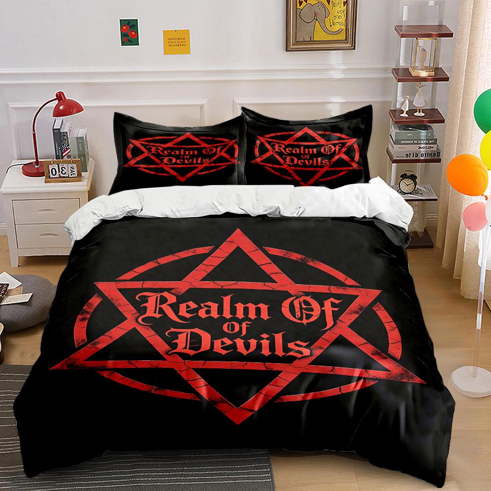 

Red pentagram and text. Bedding sets Duvet cover sets Duvet covers Pillowcases(1 * Duvet Cover 2 * Pillowcases without duvet insert) 135x200cm