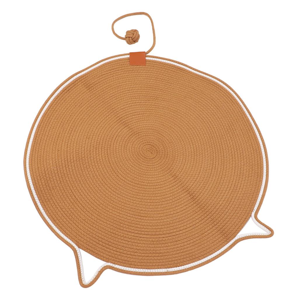 Cat Scratcher Mat 80cm Cotton Rope Protect Furniture Sturdy Round Cat Scratcher Pad with Ball Toy fo