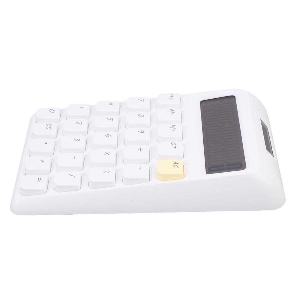 Solar Calculator 12 Digits Large Display Responsive Mechanical Buttons Cute Basic Standard Calculator for   Study
