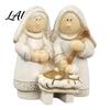 Winter Holiday Window Decorations Mini Resin Nativity Figurine for Christmas Desktop Decor Holy Family Manger Small Religious Ornaments Scene