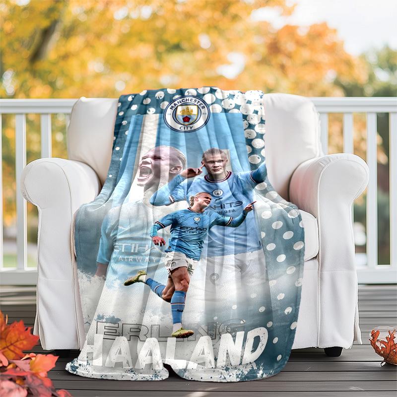 1pc Haaland13 Theme Blanket - Digital Print, Polyester, Cozy for All Seasons, Perfect for Outdoor, and Travel