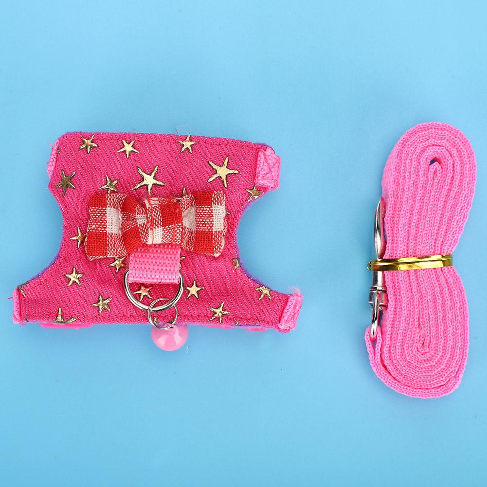 Small Animal Walking Harness Vest Leash Set Outdoor Chest Strap for Ferret Chinchilla Squirrel Pet Supplies