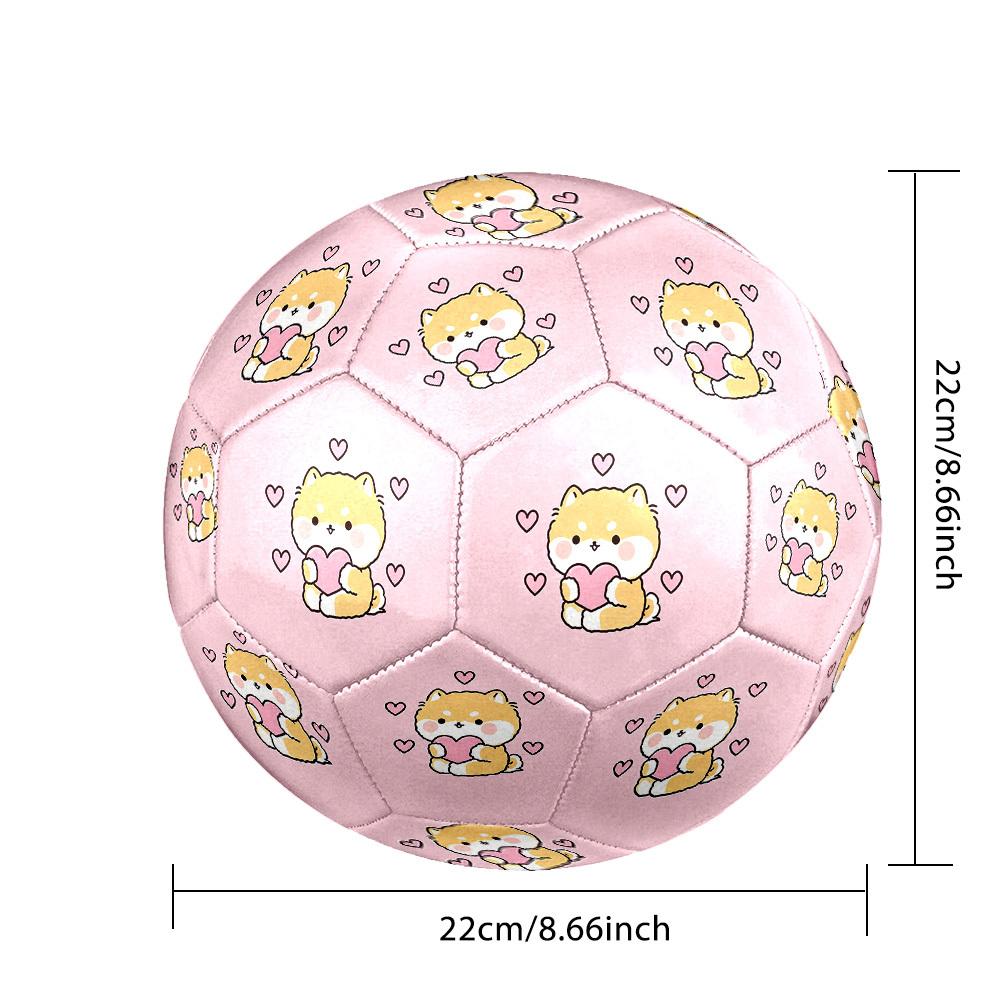1pc Cute Heart Love Size 5 Soccer Ball Professional Match Training Football Indoor &Outdoor Sports Ball Training Ball Lightweight Durable y99