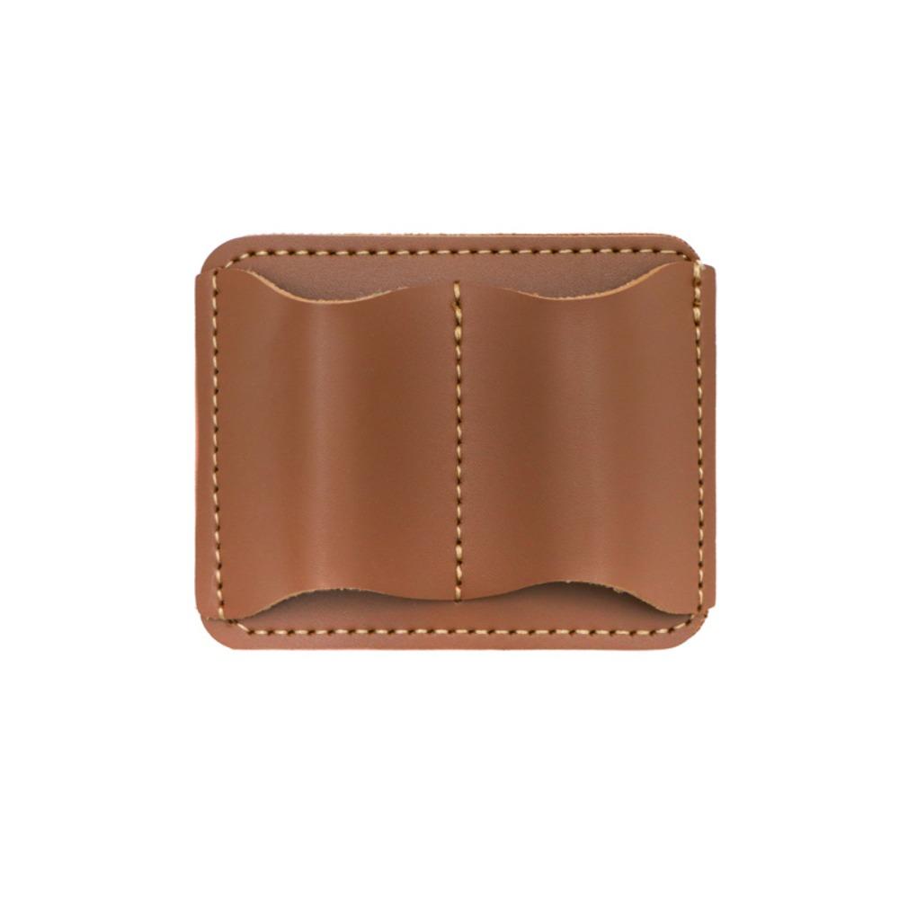 

Шкіряний тримач для ручок ручної роботи з металевим затискачем, чохол для ручок, портативний органайзер для олівців, журнал коричневий