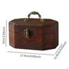 Jewelry Trinket Box Holder Display Brooch Ornament Storage Wooden Treasure Chest for Party Supplies