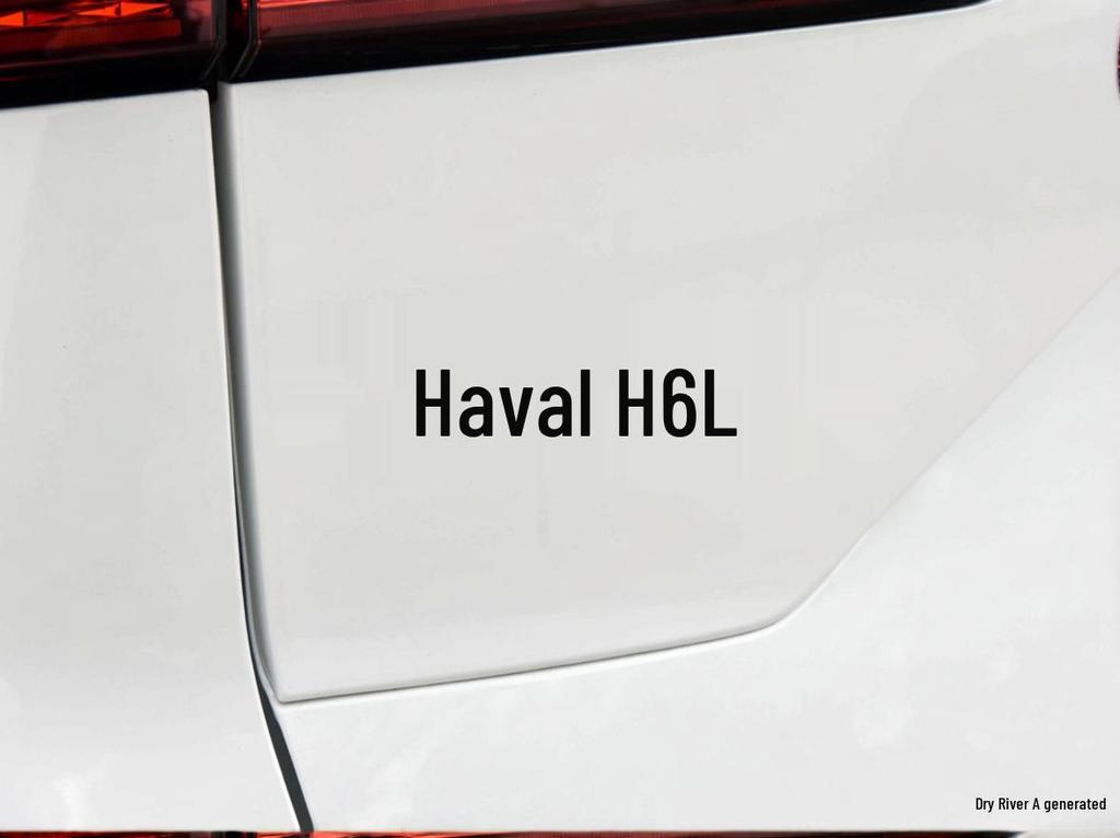 Fits 26 Haval H6L models: Blackened Personalized Tail Emblem, Non-Destructive Metal Installation.