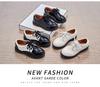 Boys' Black Leather Round Toe Soft Sole Performance Shoes