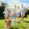 Easy Setup Garden Sprinkler Windmill for Kids 360-degrees Spinning Water Toy with 6 Blades And Quick Connect Hose Adapter 54 Nozzles Universal